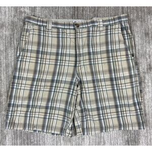Columbia Shorts Mens 38 Plaid Cotton Casual‎